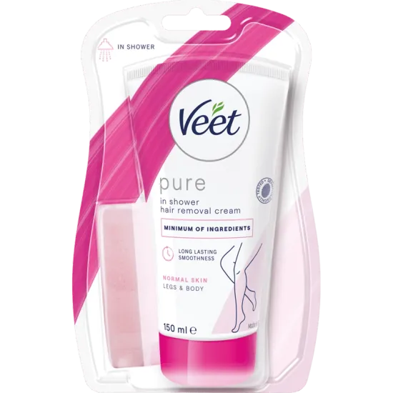 Veet Pure Karvanpoistovoide In-shower Jalat & Keho Normaalille iholle 150 ml